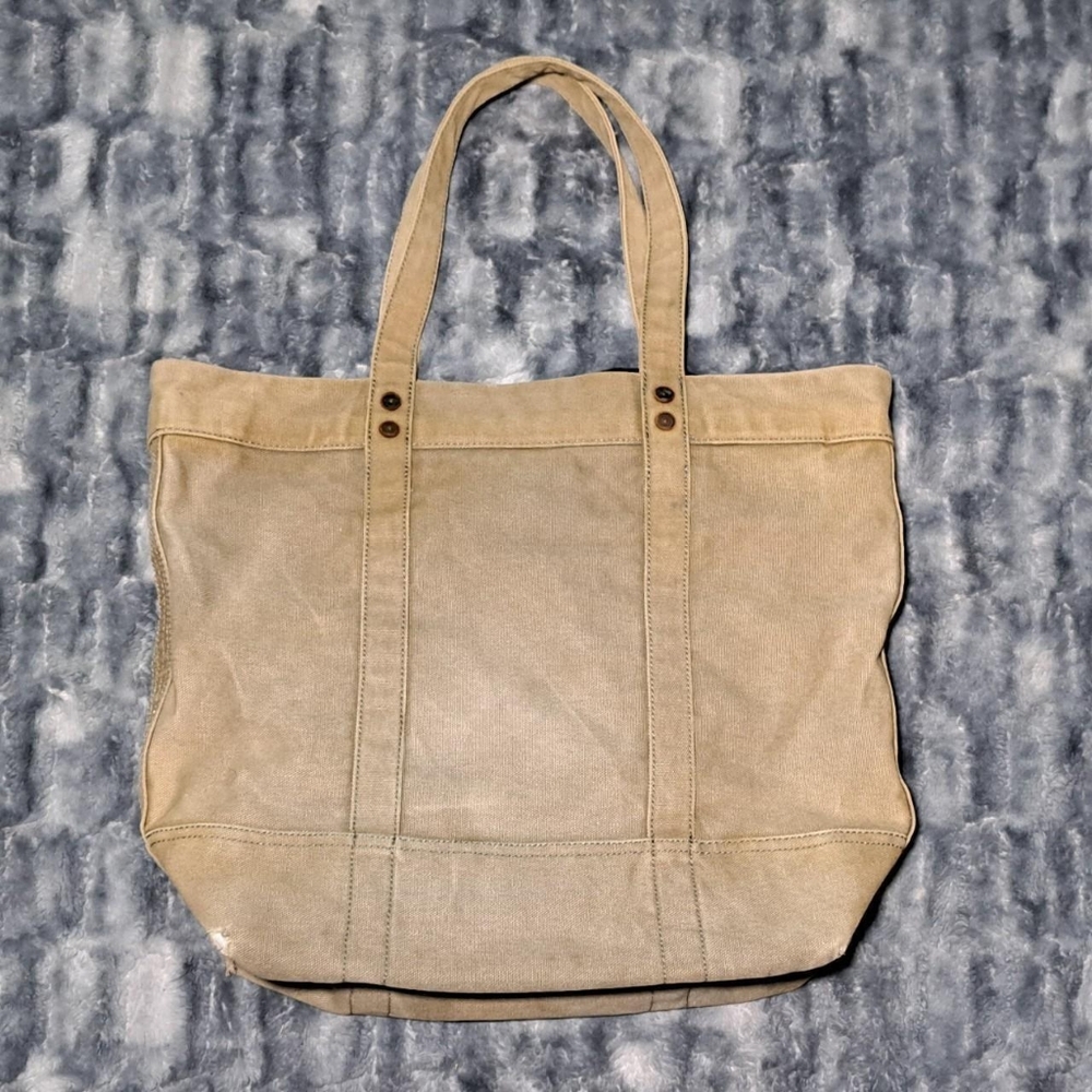 Vintage Polo Ralph Lauren Polo Bear Cotton Canvas Tote Bag Embroidered - Picture 2 of 8